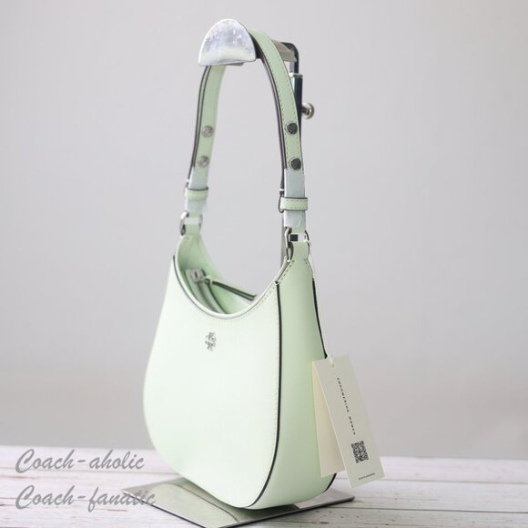 NWT Tory Burch Emerson Saffiano Leather Shoulder Bag in Meadow Mist - Picture 5 of 10